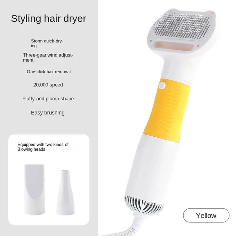 3-In-1 Pet Dog Dryer Quiet Dog Hair Dryers and Comb Brush Grooming Kitten Cat Hair Comb Puppy Fur Blower Low Noise Pet Products